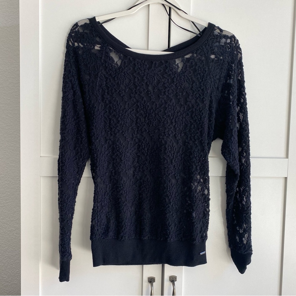 3/$20 Guess partial sheer sweater.